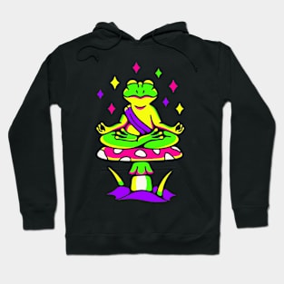 Frog zen and mushroom Hoodie